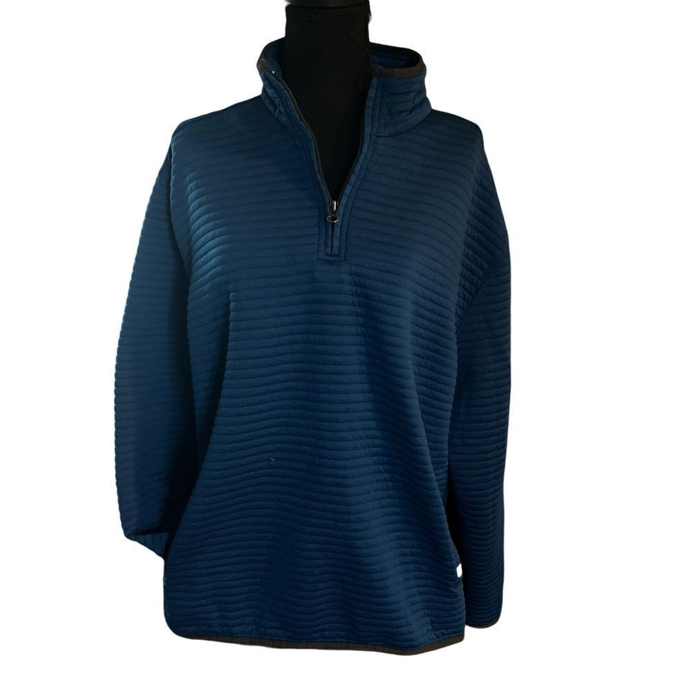 Men's size L Ocean Coast quarter zip pullover royal blue